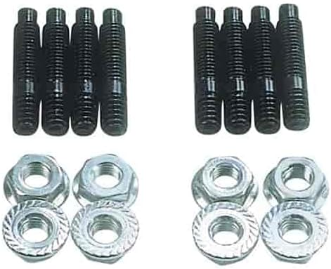 MILODON FORD 302 351W V/COVER STUD KIT HEX NUT BLACK OXIDE