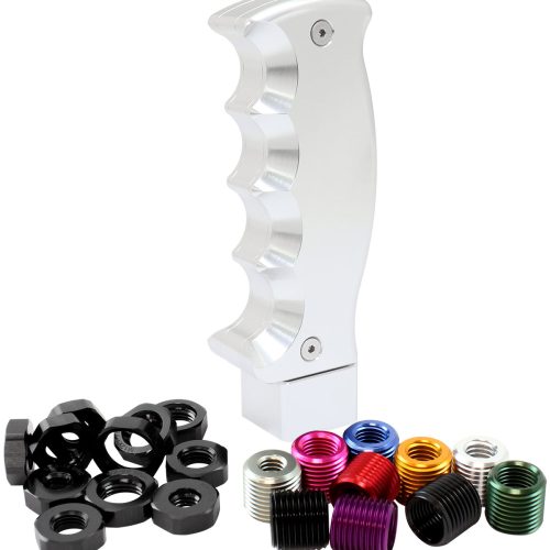 PISTOL SILVER GEAR KNOB MANUALSHIFT SHIFTER BALL UNI M16