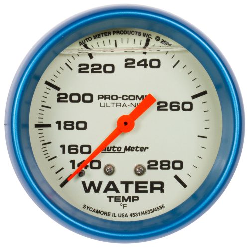 ULTRA-NITE 2-5/8″ WATER TEMP  140-280Â°F MECH, LIQUID FILLED