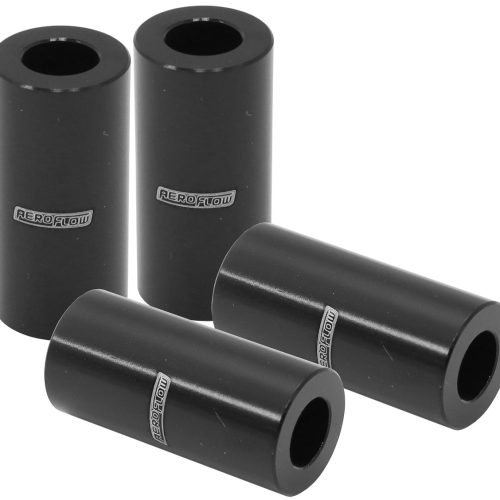 BILLET BOLT SPACERS M6 BLACK  25mm (1″) LONG PACK OF 4