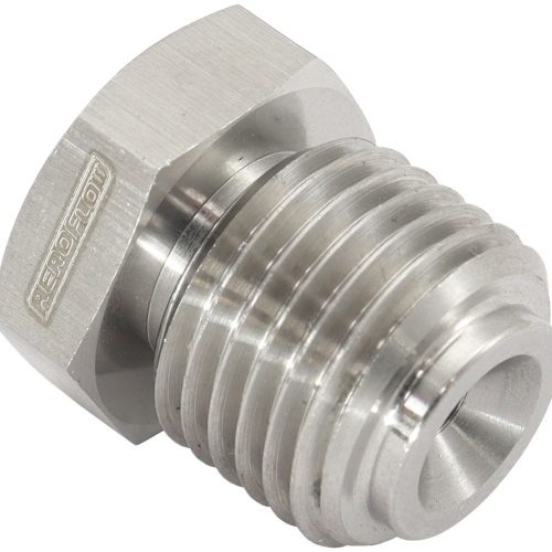 INVERTED FLARE HEX PORT PLUG 9/16-18 STAINLESS STEEL