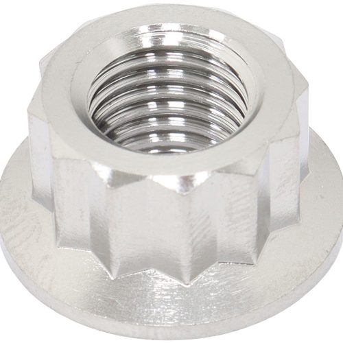 M10x1.25mm TITANIUM NUT       12 POINT SINGLE M10 x 1.25