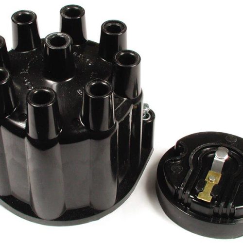 DISTRIBUTOR CAP & ROTOR KIT BLACK SOCKET STYLE CHEV