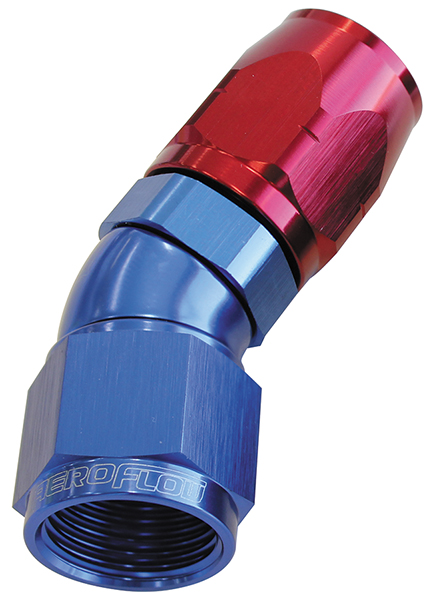 ALLOY 30 DEG HOSE END -20AN BLUE CUTTER STYLE FULL FLOW