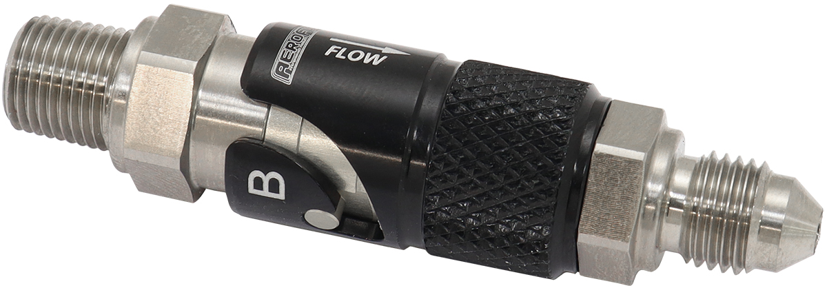 QUICK RELEASE EPR SEAL -3AN MALE TO 1/8" NPT FEMALE BLACK