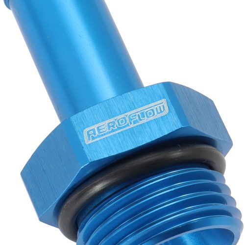 -10ORB TO 1/2″ PUSH ON BARB   BLUE STRAIGHT BARB