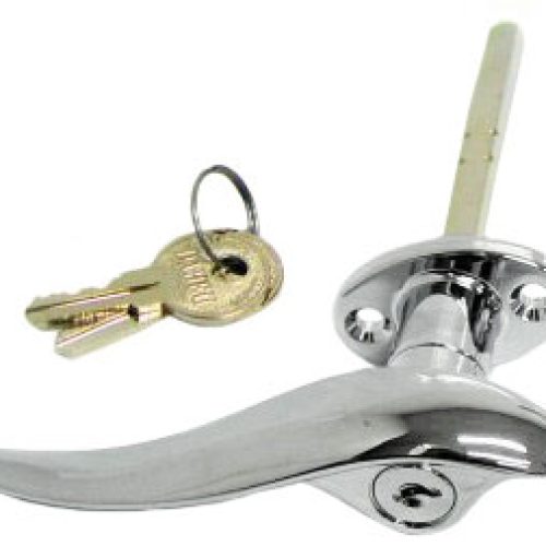 28-29 O/S LOCKING DOOR HANDLE SUIT CLOSED CAR CHROME EA