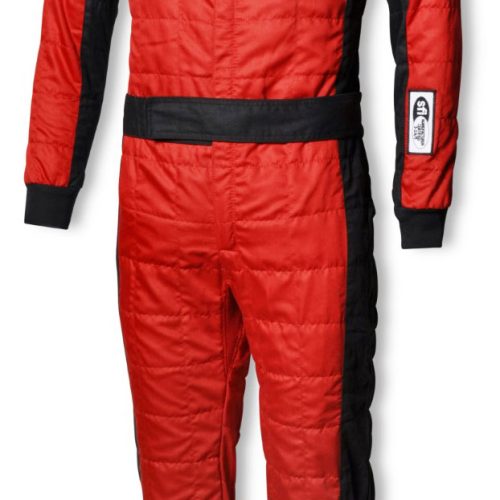 SPORTSMAN DELUXE 1-PIECE SUIT X-LARGE, RED, 2-LAYER, SFI-5
