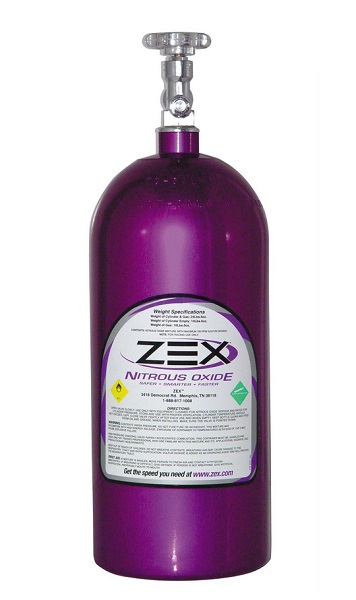 ZEX 10LB NITROUS BOTTLE PURPLEWITH HIGH FLOW VALVE