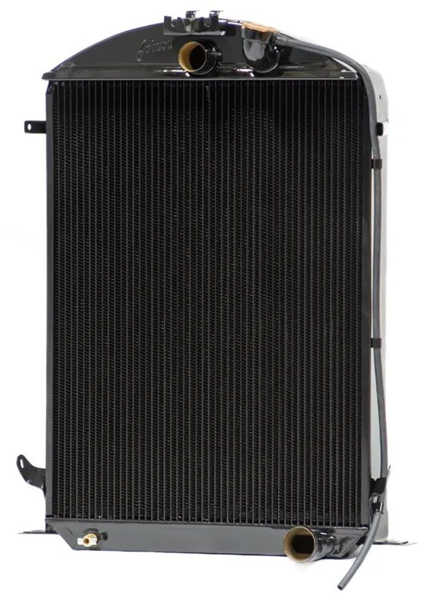 JOHNSONS 1932 FORD RADIATOR WITH A/C SBC BBC STOCK HEIGHT