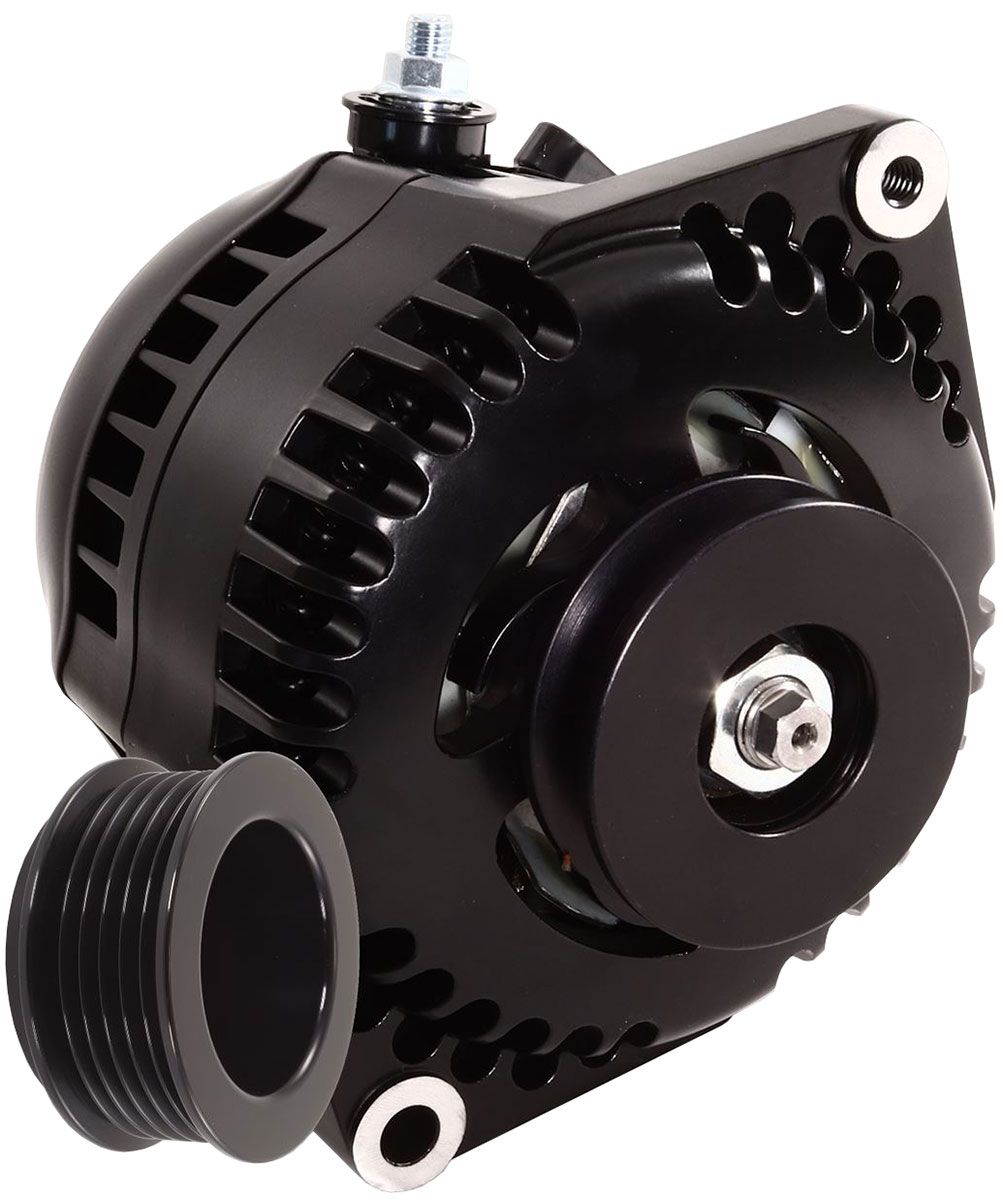 170A RACE ALTERNATOR, BLACK GM 63-85, S SERIES, 1V & 6-RIB