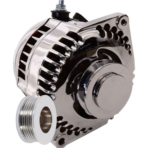 170A RACE ALTERNATOR, CHROME  GM 63-85, S SERIES, 1V & 6-RIB