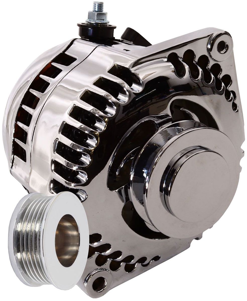 170A RACE ALTERNATOR, POLISHEDGM 63-85, S SERIES, 1V & 6-RIB