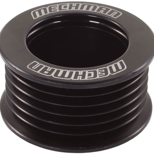 6-RIB ALTERNATOR PULLEY, BLACK46MM, HARD ANODIZED