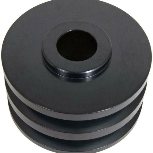 2V ALTERNATOR PULLEY, BLACK   HARD ANODIZED STEEL
