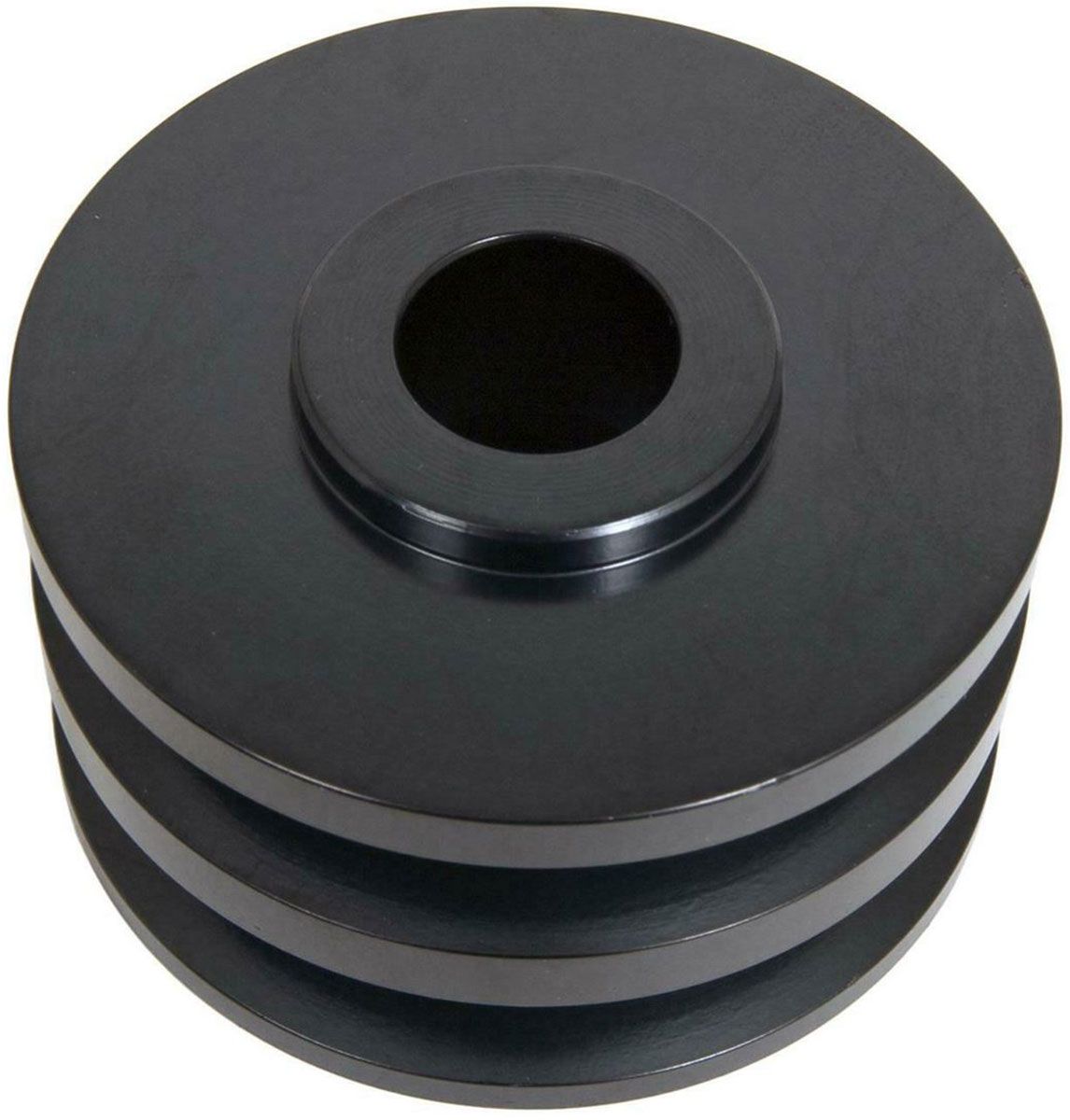 2V ALTERNATOR PULLEY, BLACK HARD ANODIZED STEEL
