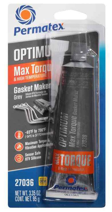 PERMATEX OPTIMUM GREY SILICONEGASKET MAKER, 3OZ / 95g TUBE