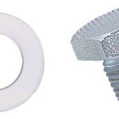 MAGNETIC SUMP PLUG, CHROME    1/2″-20, NYLON WASHER, 3/4 HEX
