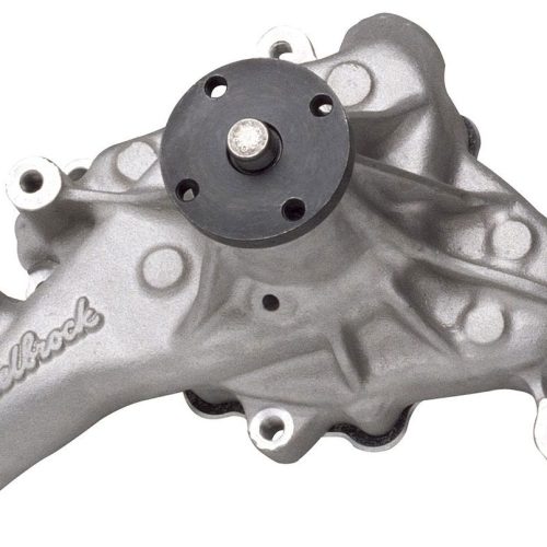 SB CHEV LONG SATIN ALLOY WATERPUMP HI PERF SBC