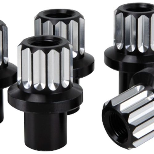 BILLET ALUMINIUM WHEEL NUTS   1/2-20, .750″ SHANK, 5-PACK