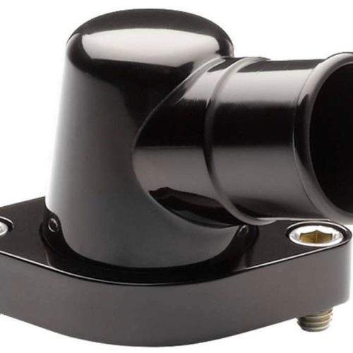 THERMOSTAT HOUSING CHEV       15 DEGREE, BLACK ANODIZED
