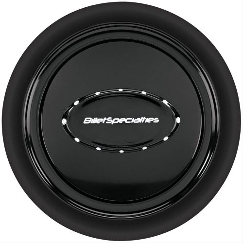 BILLET HORN BUTTON  BLACK     SMOOTH PRO STYLE WITH LOGO
