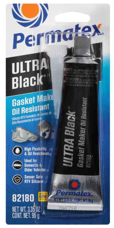 PERMATEX ULTRA BLACK SILICONE GASKET MAKER, 3OZ / 95g TUBE