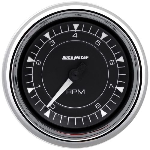 CHRONO CHROME 3-3/8″ 8,000RPM IN DASH TACHO, FULL SWEEP
