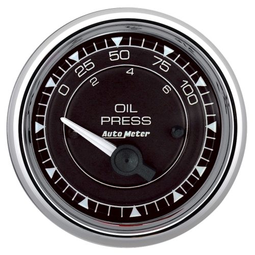 CHRONO CHROME 2-1/16″ OIL PRESSURE 0-100PSI, SS ELECTRIC