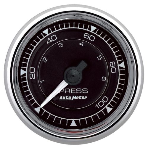 CHRONO CHROME 2-1/16″ OIL PRESSURE, 0-100PSI, MECHANICAL