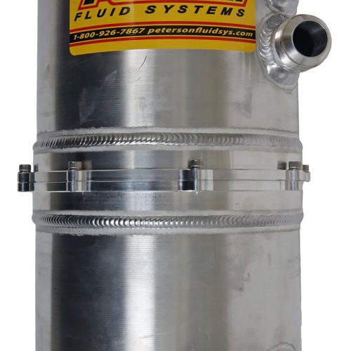 DRAG TANK 7″OD x 16″HIGH DUAL RETURN,-12AN MALE BREATHR