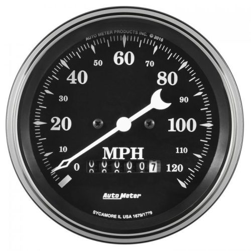 OLD TYME BK 120MPH SPEEDO 3-3/8″, ELECTRONIC, WHEEL ODO.
