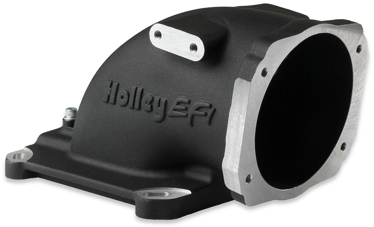 EFI THROTTLE BODY ELBOW, BLACK4150 INTAKE / LS THROTTLE BODY