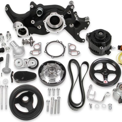 BLACK MID MOUNT LS ACCESSORY DRIVE SERPENTINE SYSTEM LS