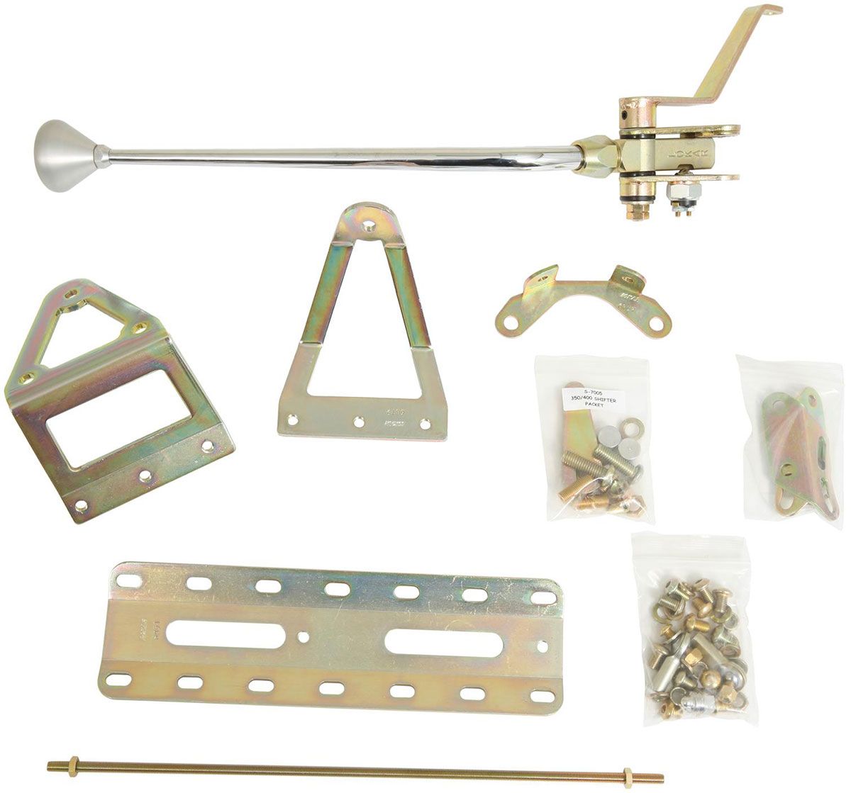 LOKAR SINGLE BEND SHIFTER 16" TH-350 BRUSHED ALLOY MUSHROOM