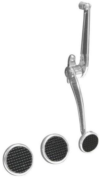 LOKAR GOOLSBY THROTTLE PEDAL CHROME ROUND PAD