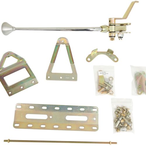 LOKAR SINGLE-BEND SHIFTER 12″ TH-350 BRUSHED ALLOY MUSHROOM