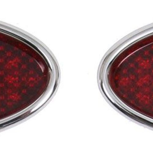 LOKAR BILLET OVAL TAIL LIGHTS LGE CHROMED (PAIR) *NOTES*