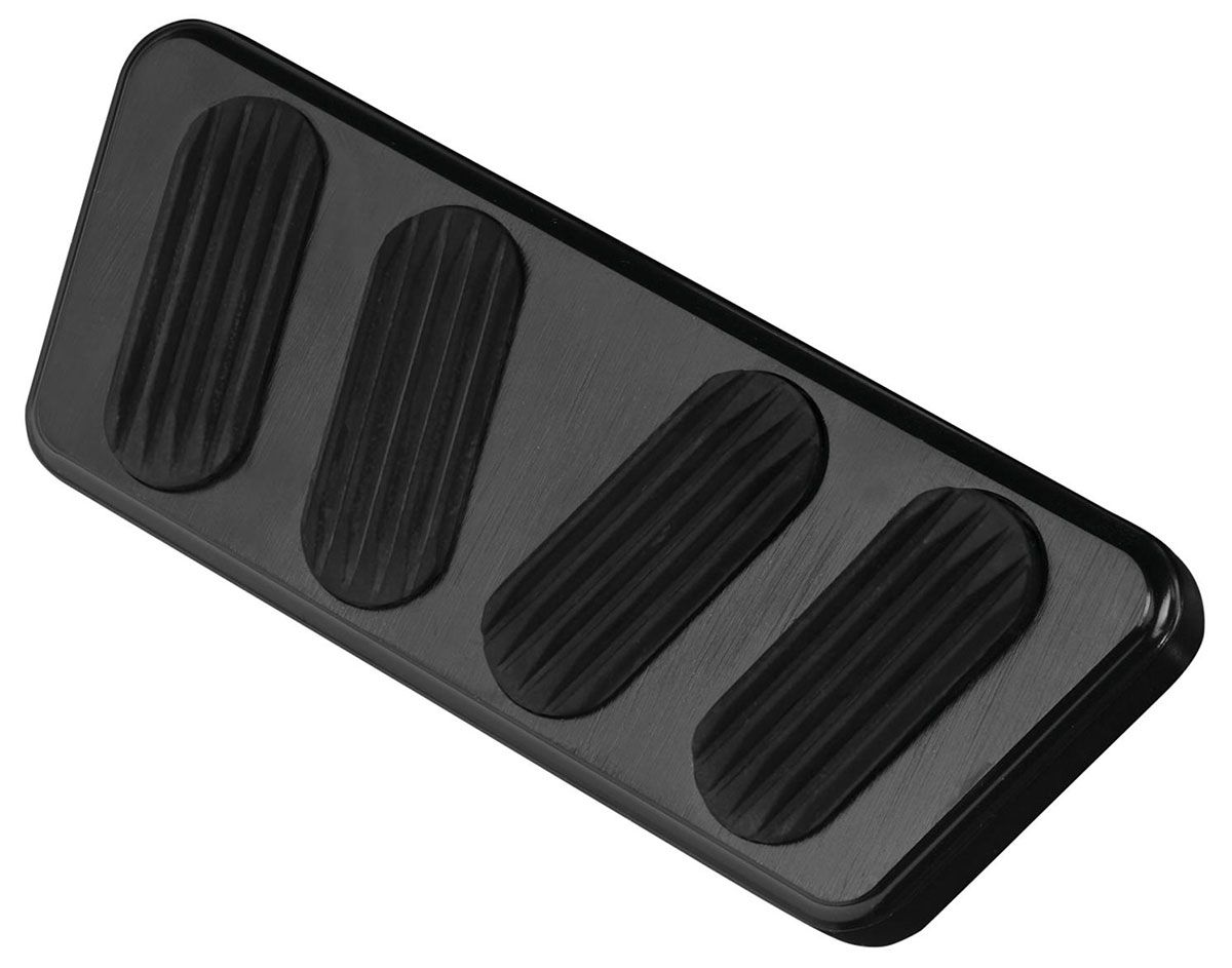 BLACK BILLET ALLOY BRAKE PAD W/RUBBER INS 64-68 MUSTANG