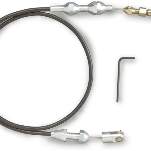 LOKAR THROTTLE CABLE BLACK STEEL 48 LONG