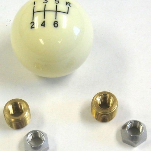 LOKAR 6 SPEED IVORY 2 KNOB    3/8-24 AND 3/8-16 THREAD