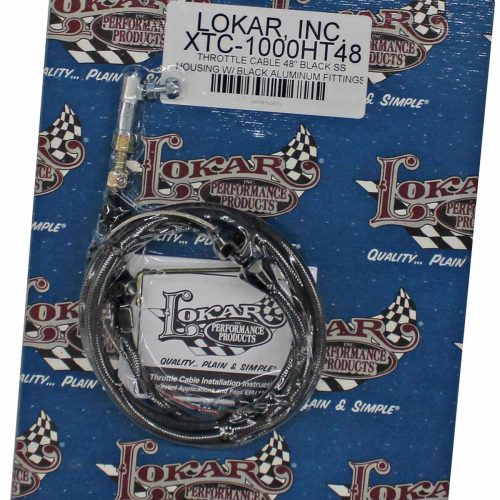 THROTTLE CABLE *BLACK* ANODIZES/S 48″ LONG