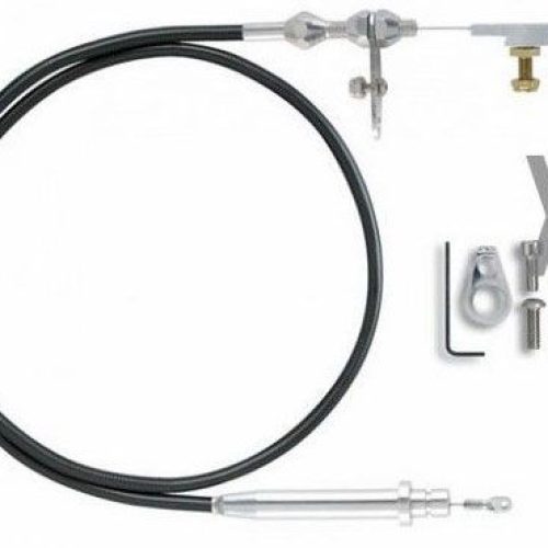 LOKAR KICKDOWN CABLE P/GLIDE  KIT BLACK CABLE
