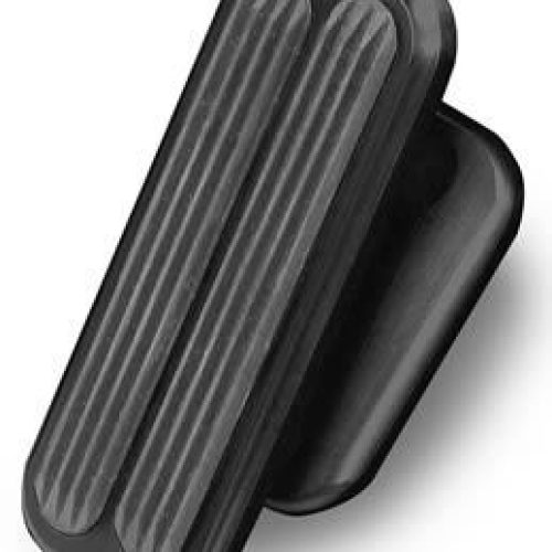 BLACK BILLET ALLOY ADJUSTABLE FOOT REST W/RUBBER INSERTS