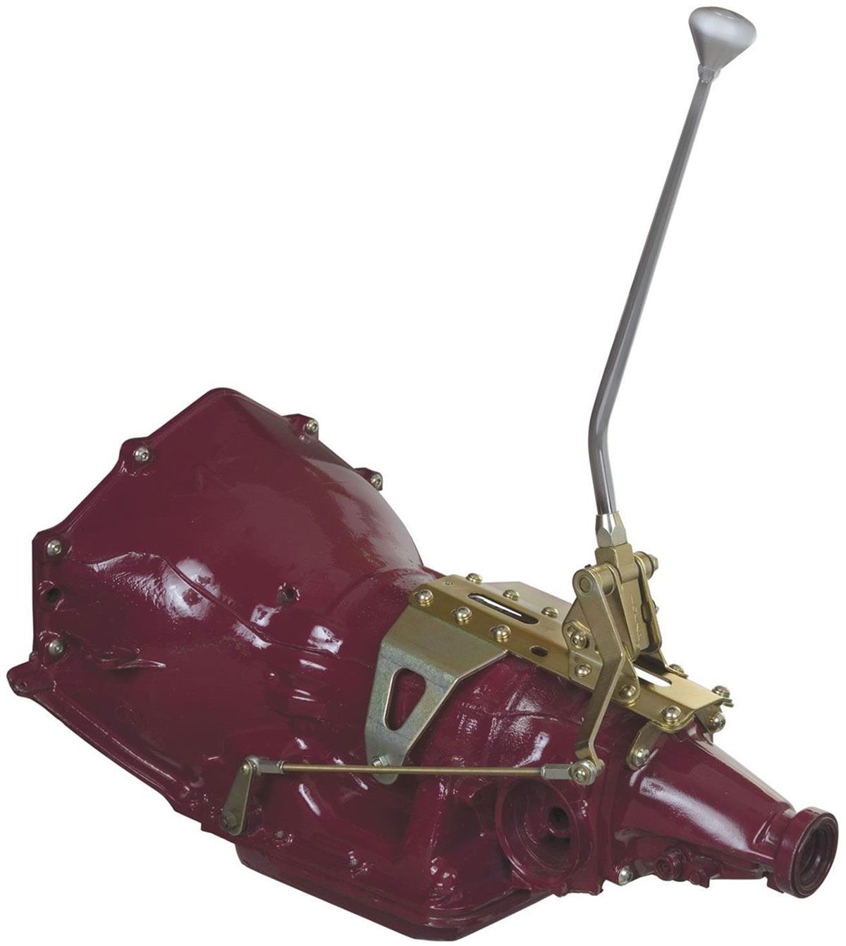 LOKAR SINGLE-BEND SHIFTER 12" TH-400 BRUSHED ALLOY MUSHROOM