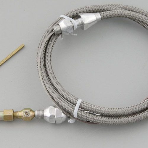 LOKAR THROTTLE CABLE STAINLESSSTEEL 36 LONG *POLISHED**