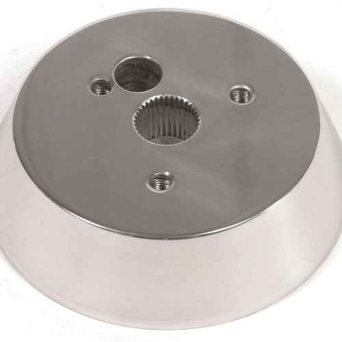 3 BOLT BELL ADAPTOR POLISHED ALLOY 1.25″ SUIT GM,IDIDIT, FR