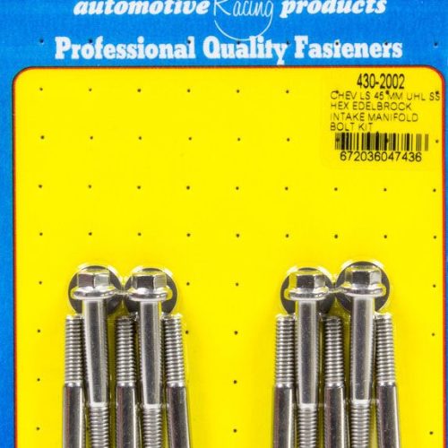 INTAKE MANIFOLD BOLTS, GM LS  SS HEX, W/ EDELBROCK INTAKE