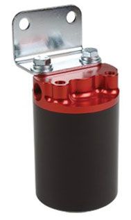 CANISTER FILTER 10 MIC FABRIC 3/8 NPT PORT RED TOP BLACK CUP