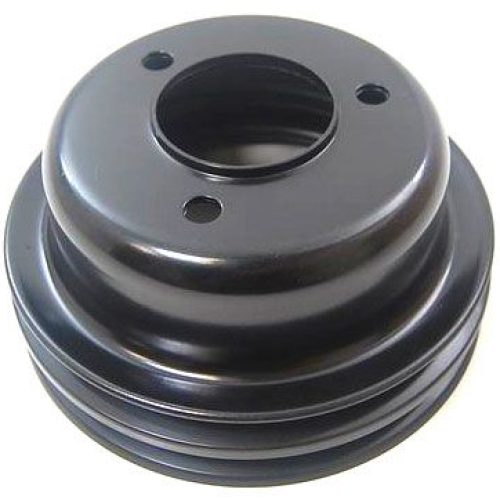 BLACK CRANKSHAFT PULLEY FORD  289 DOUBLE GROOVE 3 BOLT STEEL